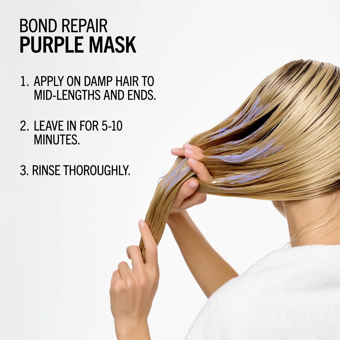 BlondMe Bond Repair Purple Mask for Blonde Hair | Neutralizes Yellow & Brassy Tones | Maintain, Refresh, & Enrich | For Moisturized, Healthy-Looking Cool-Toned Blondes