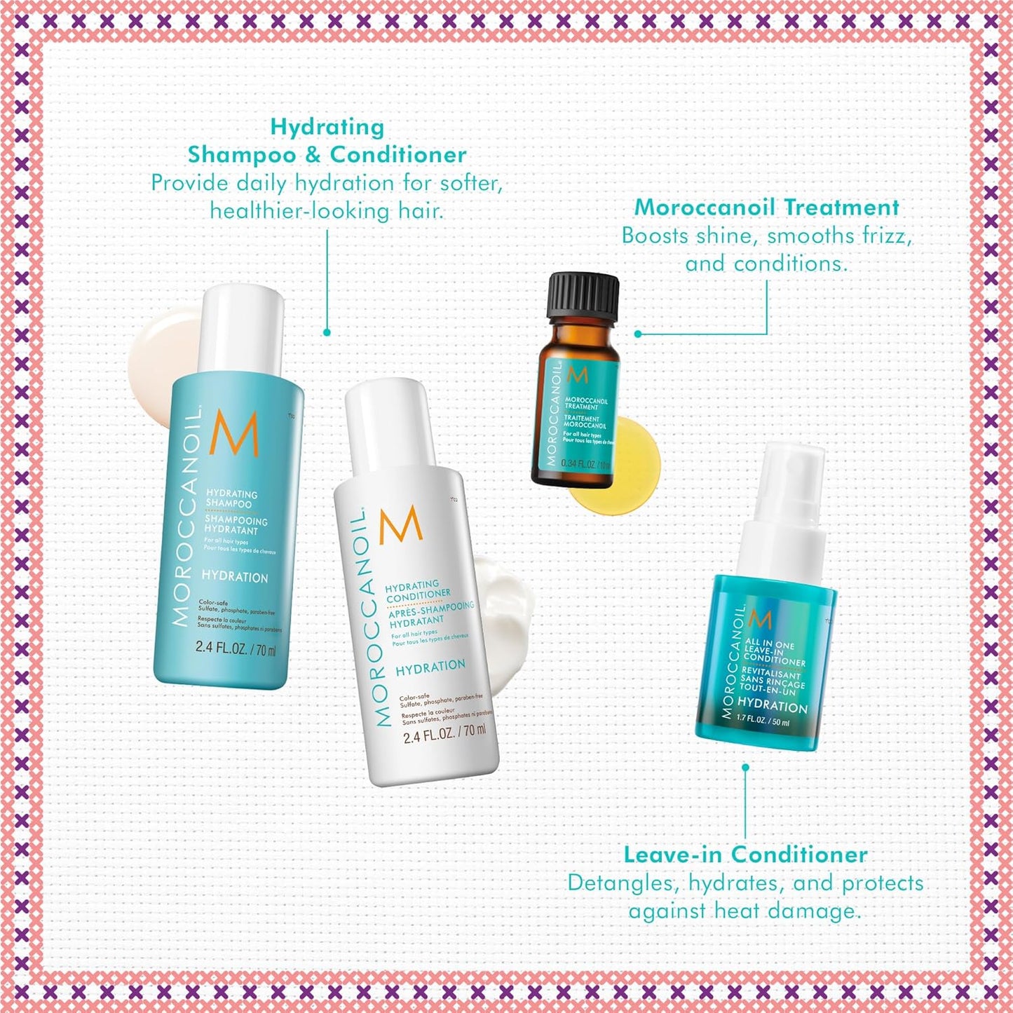 Moroccanoil Mini Hair Hydration Essentials Set - Nourishing Oils for Soft, Shiny Hair