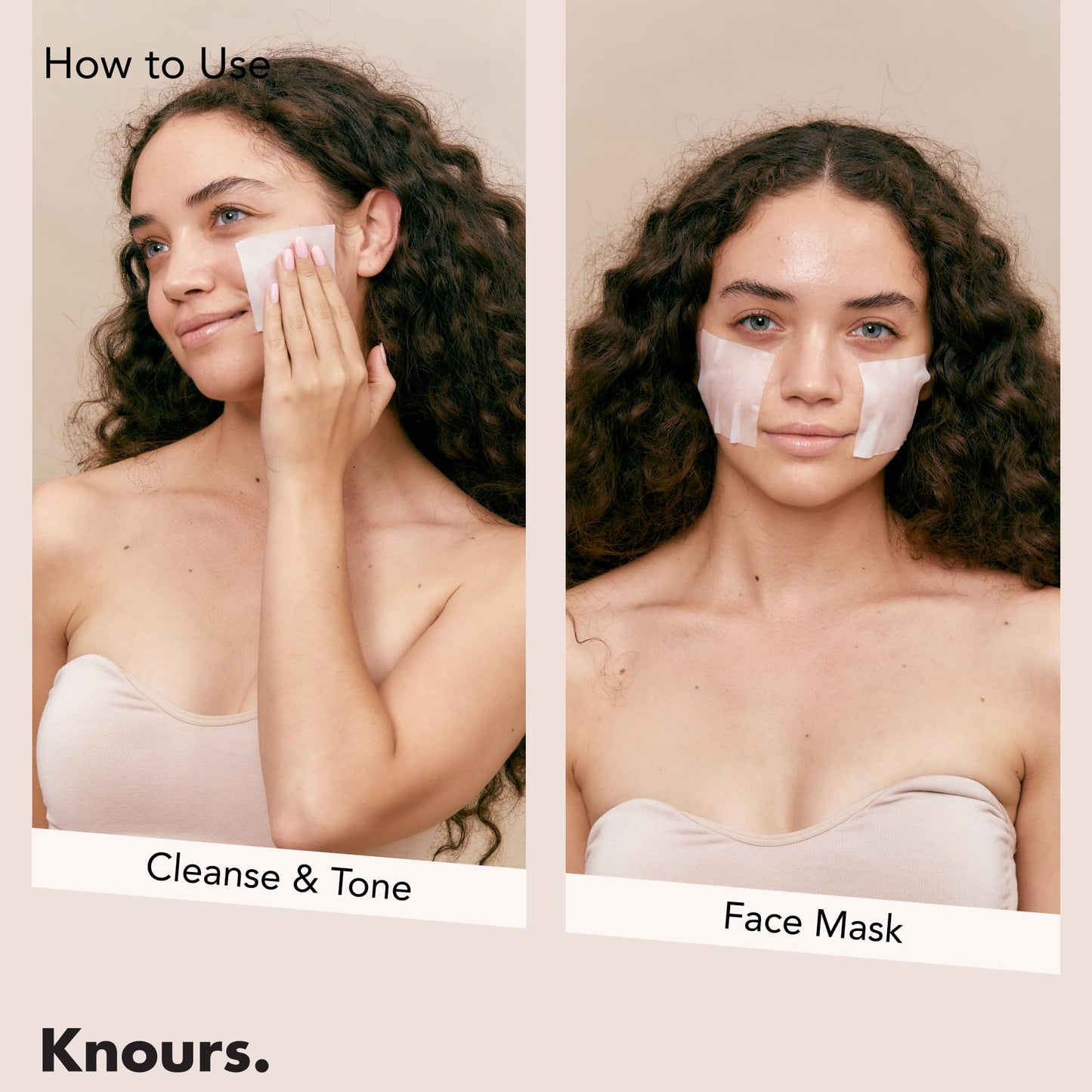 Knours Plump Pad | Natural Plant | Smooth Lines, Firming, Elasticity | Collagen Support | 2-in-1 Toner Pad + Face Mask | Holy Basil | Power Elasticity-Boosting | All Skin | 110 Count | 185ml/6.25oz