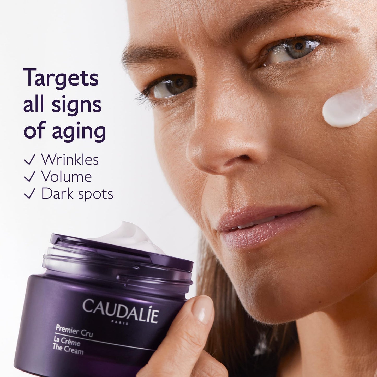 Caudalie Premier Cru Anti-Aging Cream Moisturizer, Refillable Jar - 50 mL