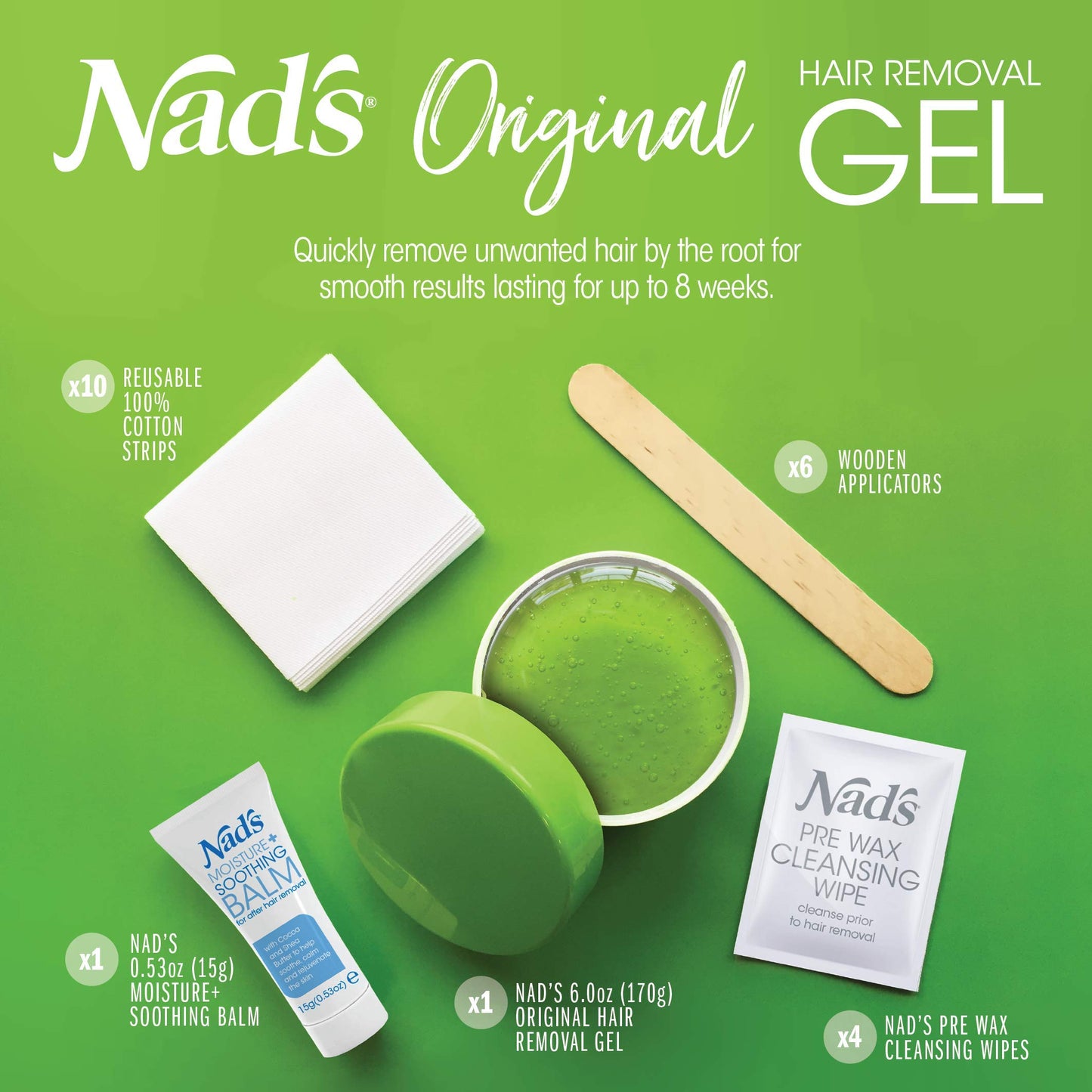Nad's Body+Face Wax Hair Removal For Women 6 Ounce(Pack of 3)