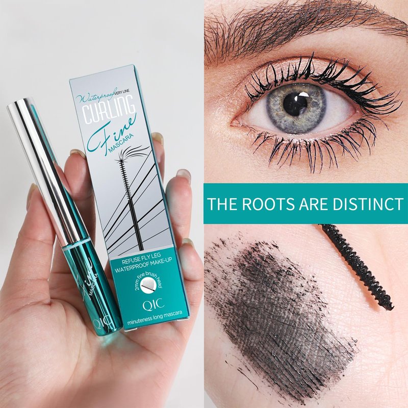 4D Ultra Fine Black Mascara for Fine Short Eyelash, Lengthening & Thickening Mascara for Women, 2.5 mm Brush, No Clumping, Long-lasting
