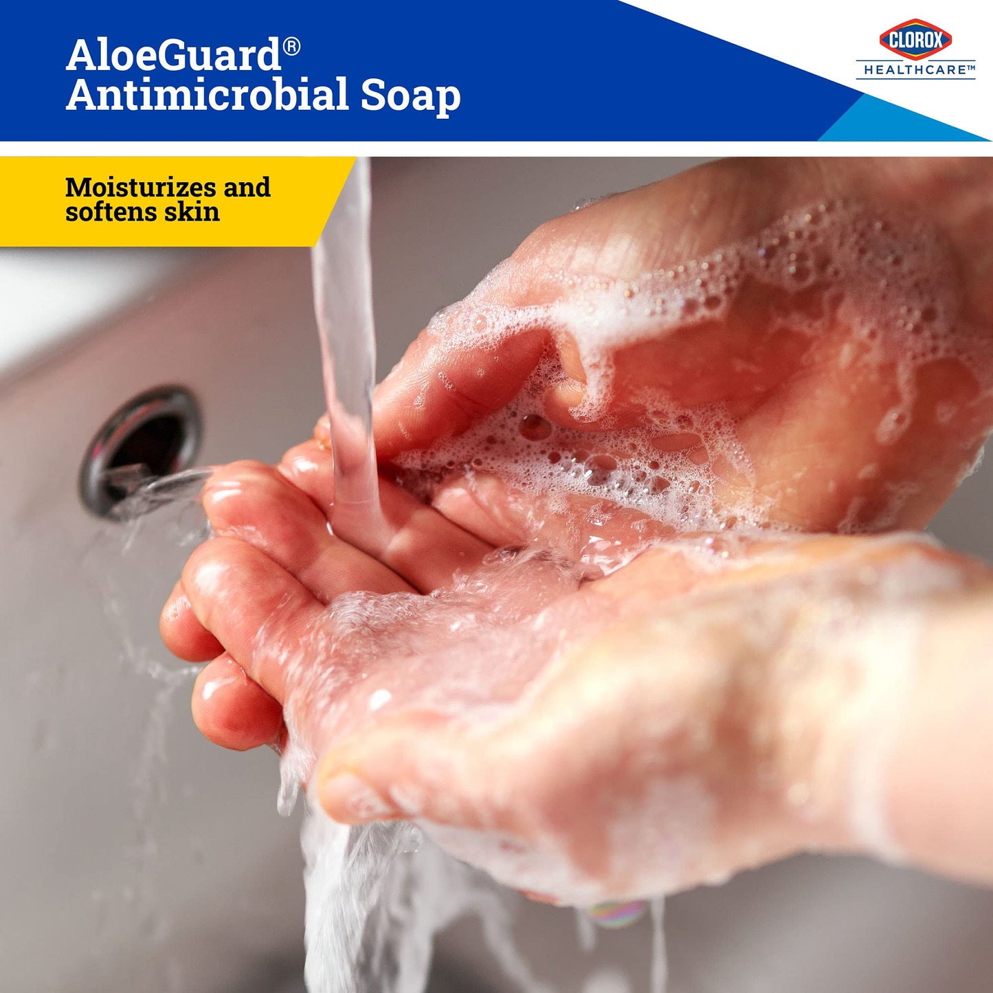 Clorox Healthcare AloeGuard Antimicrobial Hand Soap Refill Bag, Triclosan-Free Liquid Hand Wash with Aloe Vera and Vitamin E, Bag-in-Box Design for Dispenser Refilling, FDA Registered, 27 Fl Oz