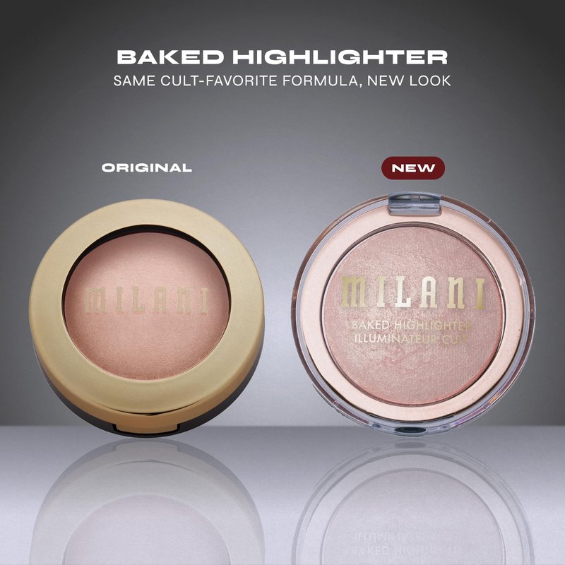 Milani Baked Highlighter - Long-Lasting Powder for Natural Radiant Glow- Buildable & Blendable Face Makeup with Lit-From-Within Finish- Vegan, Cruelty-Free & Talc-Free, Made in Italy, Rosa Italiana