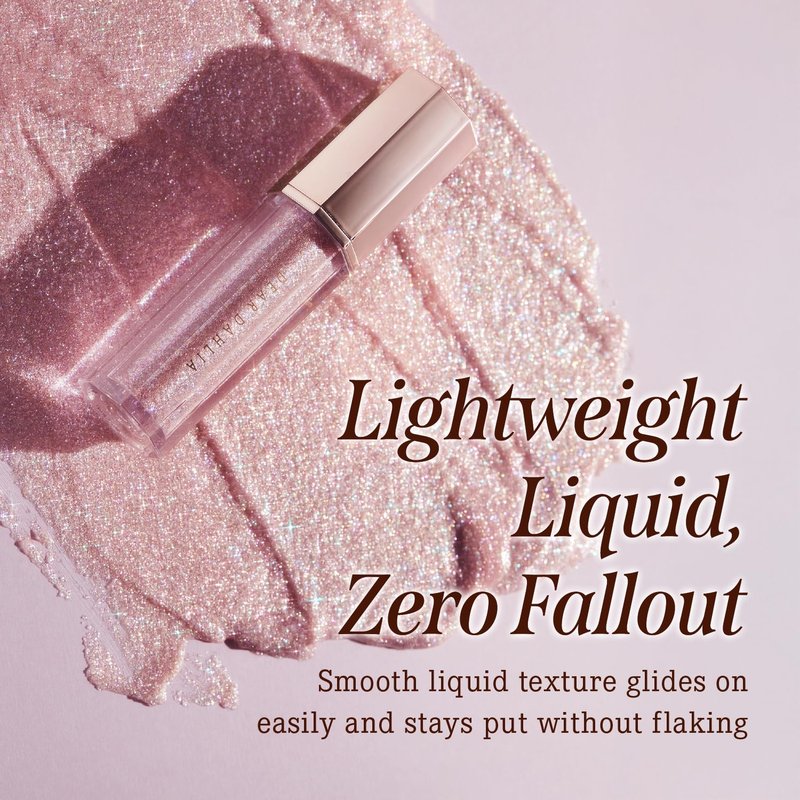 DEARDAHLIA Paradise Shine Eye Sequins (Angel Tears) - Lightweight Liquid Glitter Eyeshadow, Minimal Fallout, High-Shine Pearl Finish, Lightweight, Blendable, Vegan Korean Eye Makeup. 0.14 oz