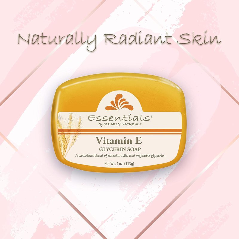 Natural Glycerin Bar Soap with Vitamin E - 4 Ounce | Pack of 24 for Nourishing Skin