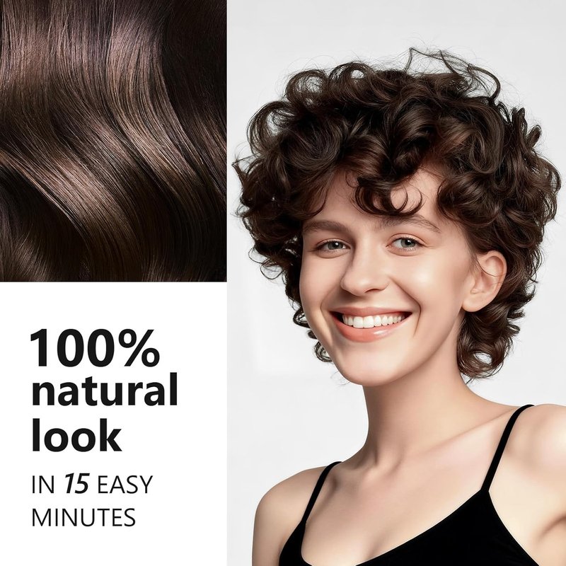 Dark Brown Hair Dye Shampoo - 3 in 1 Gray Hair Coverage for Men & Women | Nourishing Formula