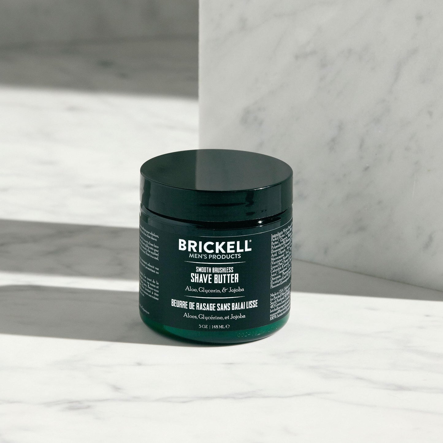 Brickell Men's Smooth Brushless Shave Butter for Men, Smooth Shaving Butter to Fight Nicks, Cuts and Razor Burn, With Shea Butter, Jojoba Oil, and Vitamin E, 5 Ounce, Scented