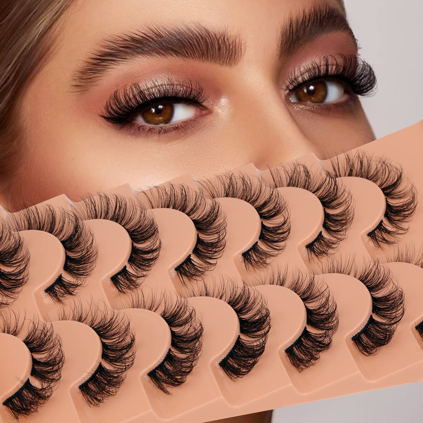 Fluffy Cluster Eyelash Extensions Natural Lash Clusters Spider Cluster Lashes D Curl Individual Lashes Wispy Eyelash Extensions Lashes Strips DIY Lash Extensions False Eyelashes Multipack by Eefofnn