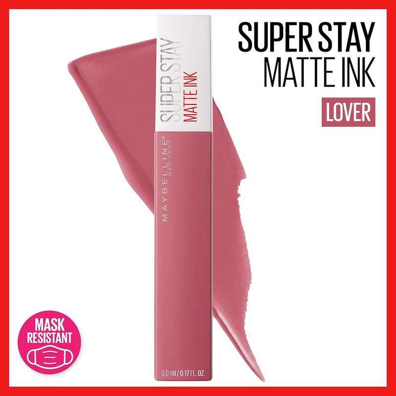 Maybelline Super Stay Matte Ink Liquid Lipstick - Long Lasting High Impact Color | Mover Brown & Lover Mauve