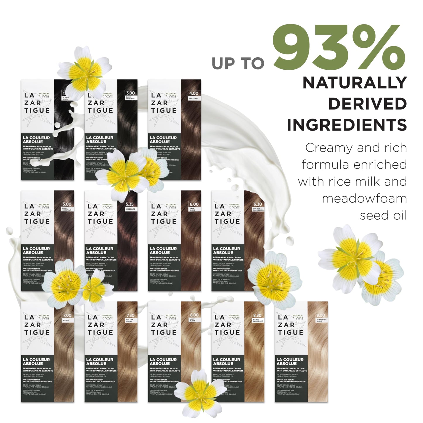 Lazartigue La Couleur Absolue, Permanent Hair Color with Botanical Extracts, Coloring Kit, Vegan, Cruelty-Free, Ammonia-Free