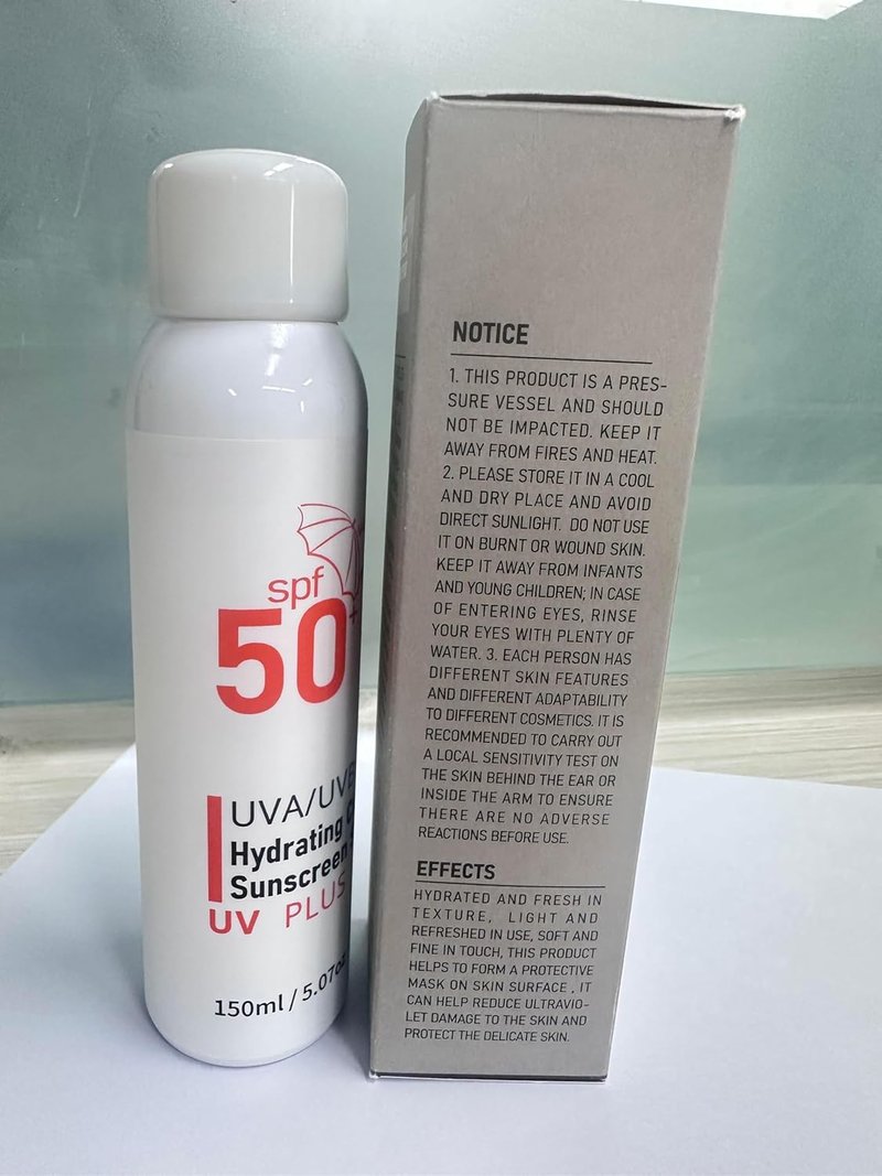 Sunscreen Spray SPF 50+ | Reef Safe Broad Spectrum UVA/UVB Protection, Non-Comedogenic, 5.07oz Travel Size