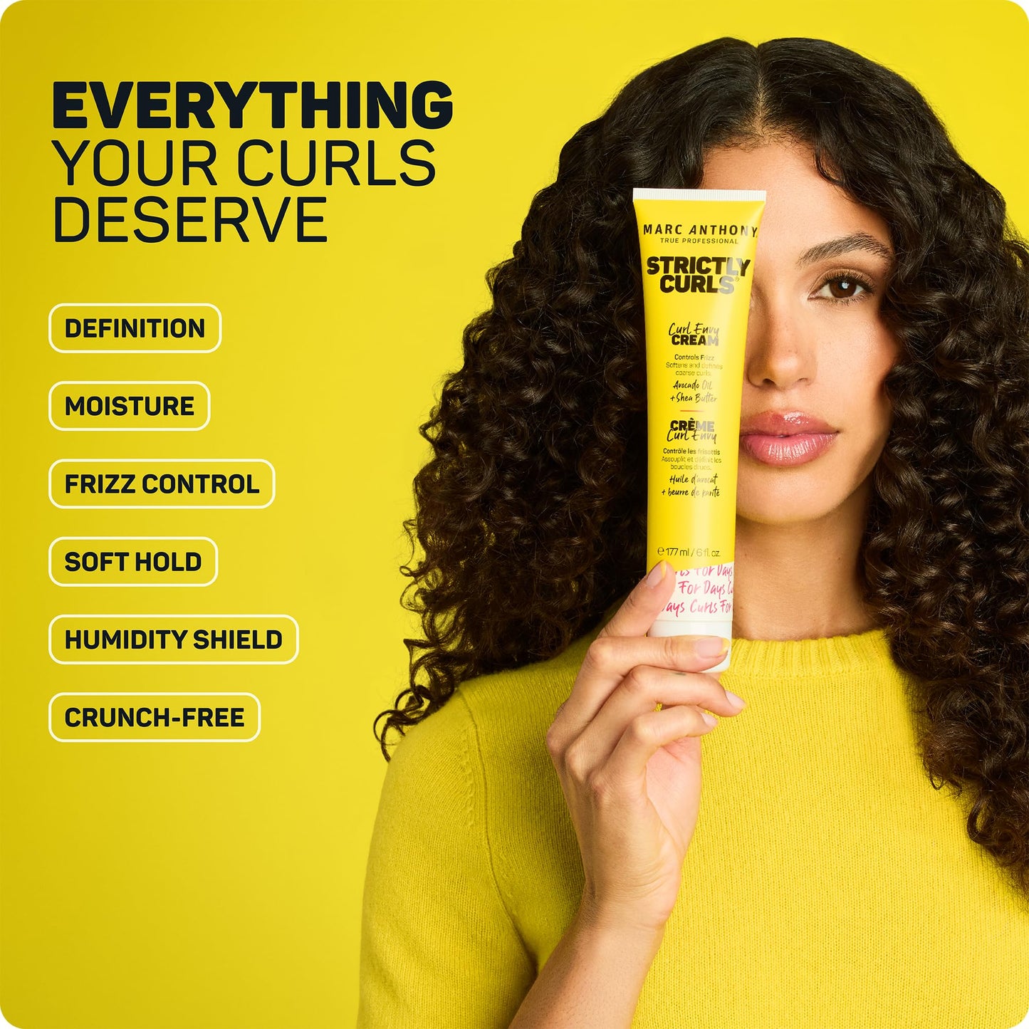 Marc Anthony Curl Cream with Shea Butter & Oils Defines & Softens Curly & Wavy Hair, Set of 2