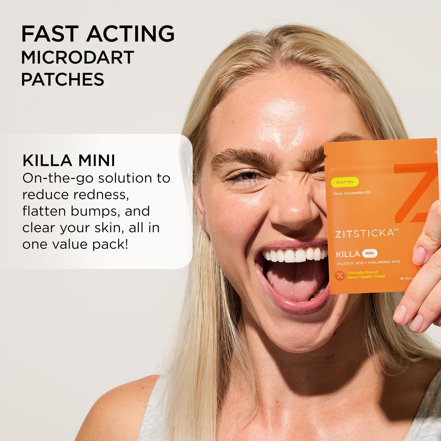 ZitSticka Killa Microdart Pimple Patches for Face - Most Potent Pimple Patch with Fast-Acting Microdarts - For Deep, Early-Stage Zits with Salicylic Acid - Mini 24 Count