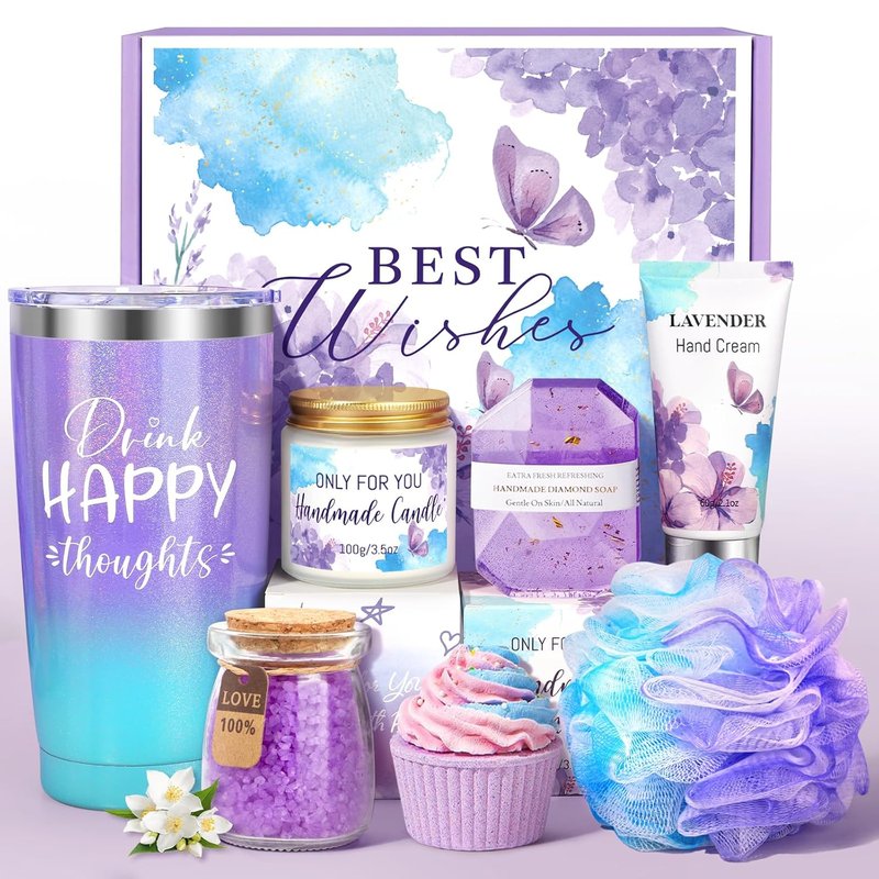 Spa Gift Basket for Women - Unique Birthday & Self-Care Gifts | Relaxing Gift Set for Mom, Sister, Bestie