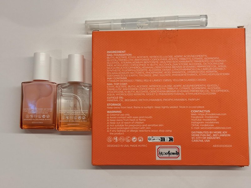 modelones Nail Strengthener Clear Gel Top Coat Nail Polish Cuticle Oil Pen Pink Nails Care Kit for Women 15 ml Ridge Filler