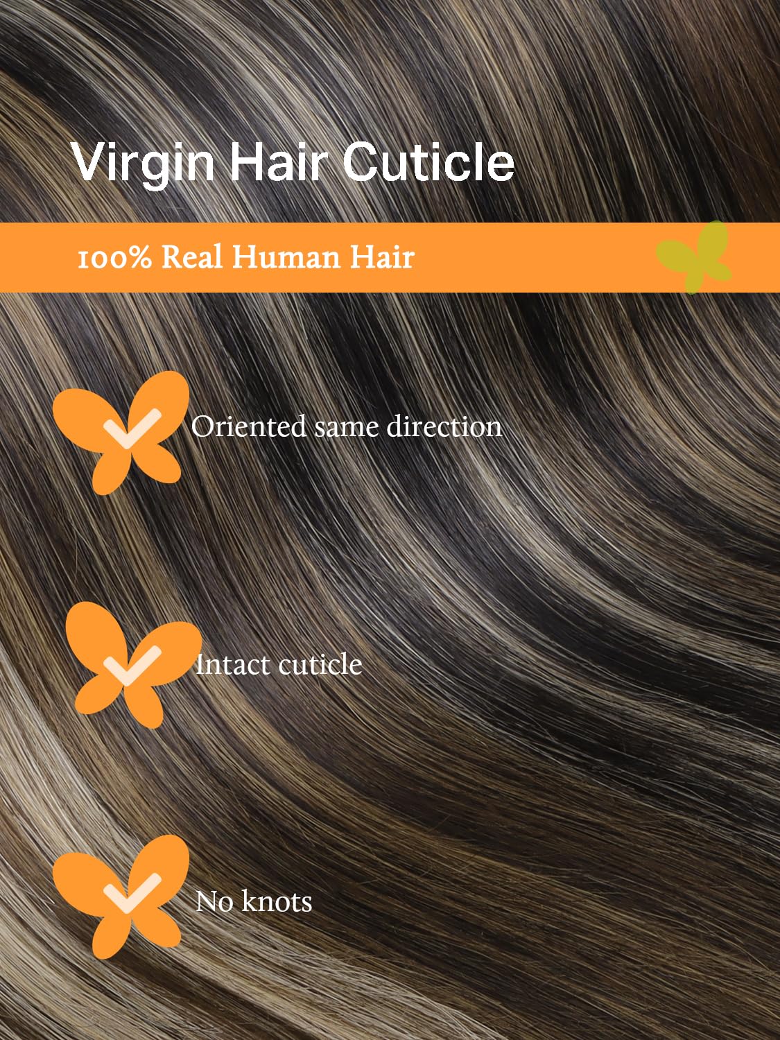 DOORES Genius Sew in Hair Extensions Virgin Hair Bundles, 18 Inch Natural Black 50g, Natural Sew in Weft Extensions