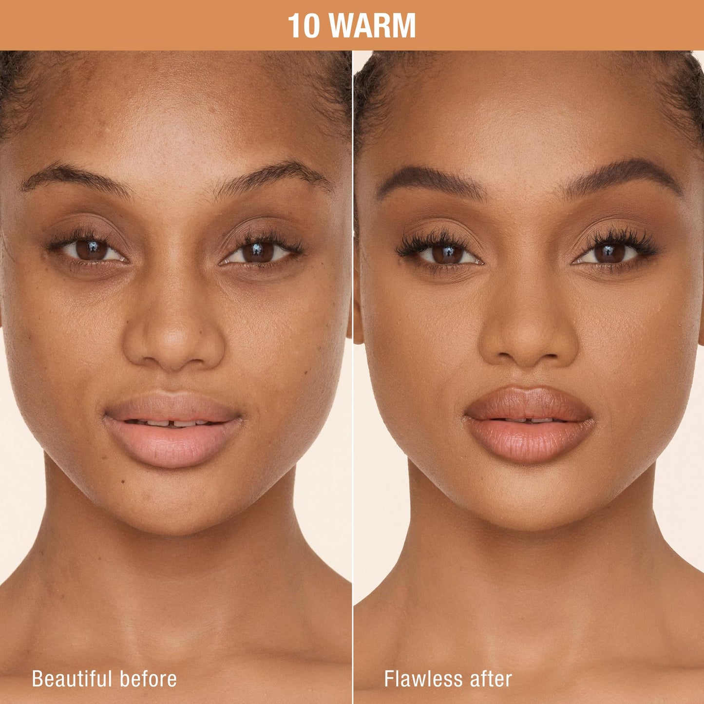 Charlotte Tilbury Airbrush Flawless Matte Foundation - Full Coverage Liquid Makeup with a Natural-Matte Finish - Smoothes & Blurs Pores - Waterproof & Transfer Resistant - 10 Warm