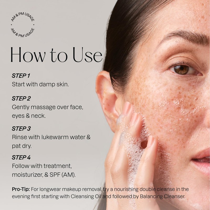 Karuna Balancing Facial Gel Cleanser | Gentle, Non-Stripping Daily Face Wash for All Skin Types | With Niacinamide, Hyaluronic Acid, and Snow Mushroom for Lightweight Hydration | 150 ml
