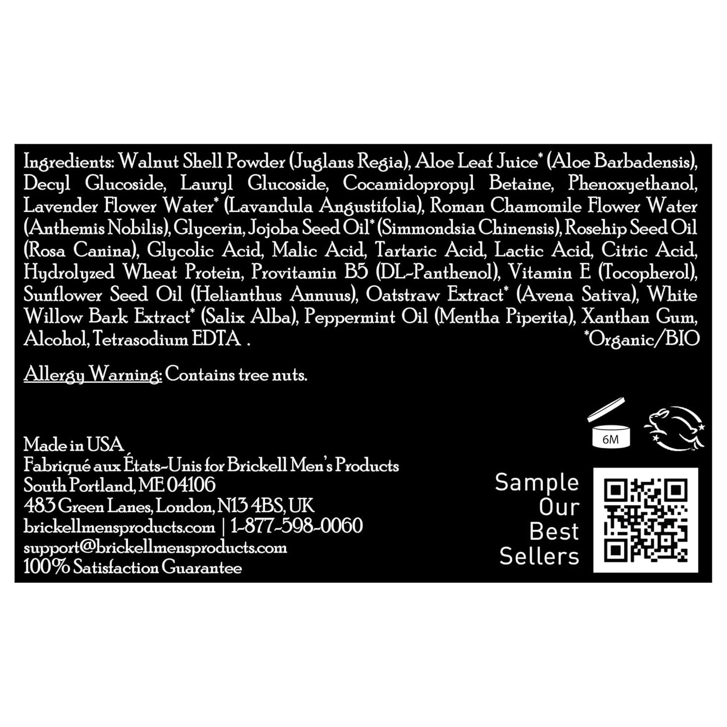 Brickell Men's Polishing Body Scrub - Natural Organic Exfoliator for Clear Skin | 8 oz