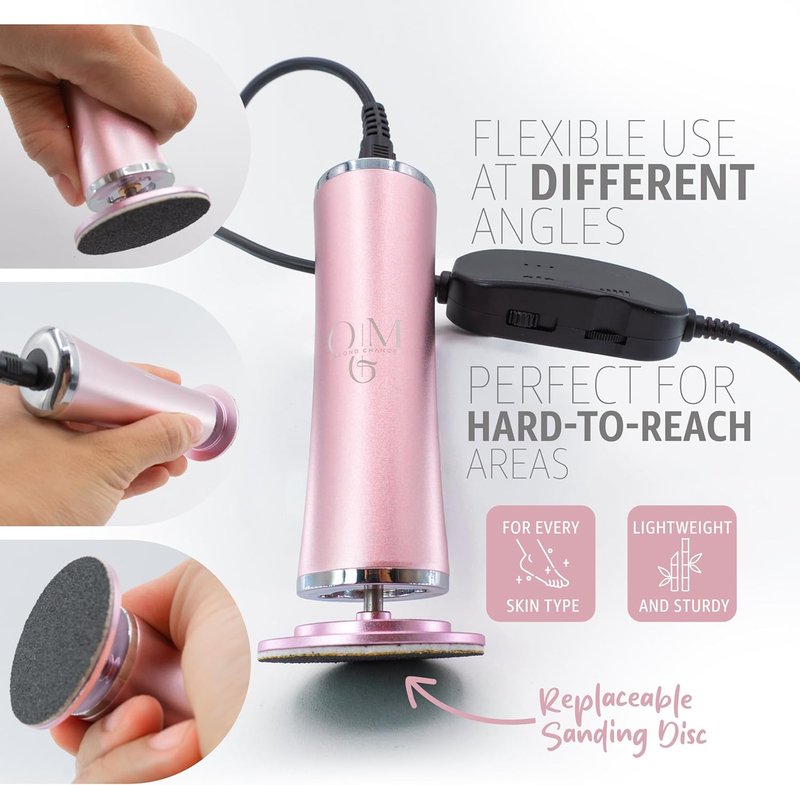 Electric Callus Remover - Professional Rechargeable Foot File with Extra Roller Heads & Moisturizing Cream | High-Speed Pedicure Tool for Cracked Heels