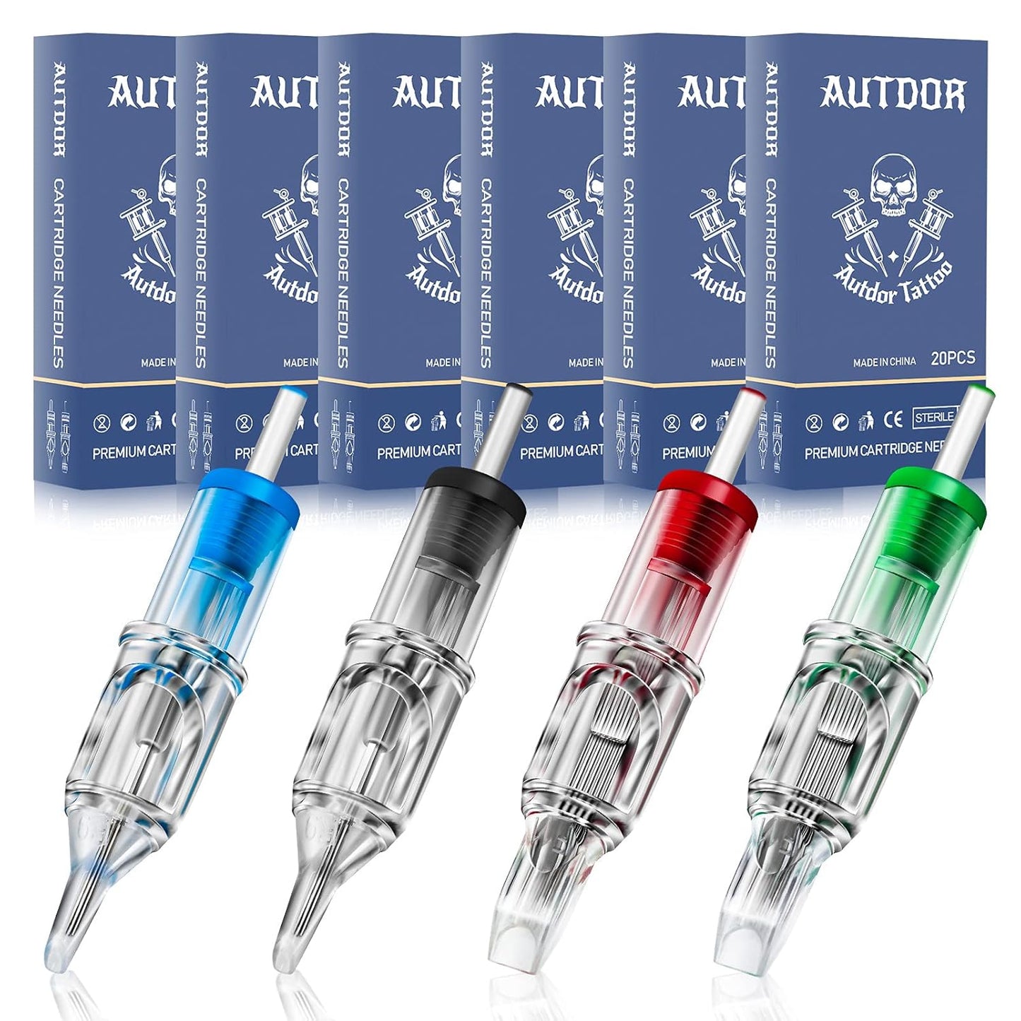 Tattoo Needles Cartridge - 100 Pcs Mixed Round Liner & Shader Needles for Tattoo Machines | 3RL, 5RL, 7RL, 9RL, 3RS, 5RS, 7RS, 9RS