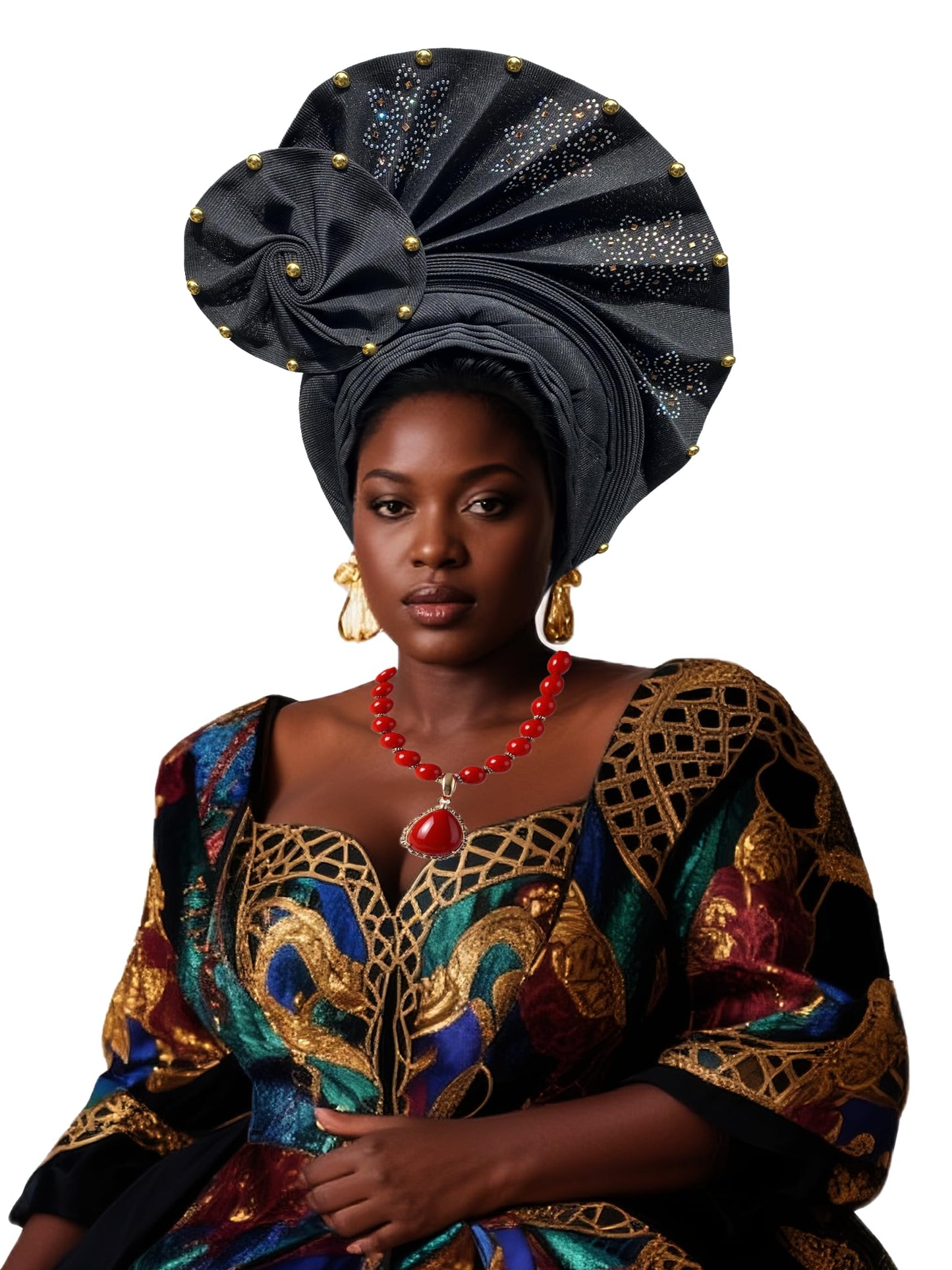 African Gele Head Wrap For Women African Gele Nigerian Turban Black