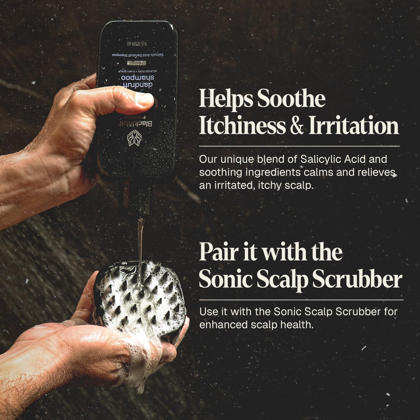 Black Wolf Everyday Men’s Shampoo - Charcoal Powder Cleanses Scalp and Fights Dirty & Greasy Hair - Thick & Rich Lather Daily Shampoo - For All Hair Types