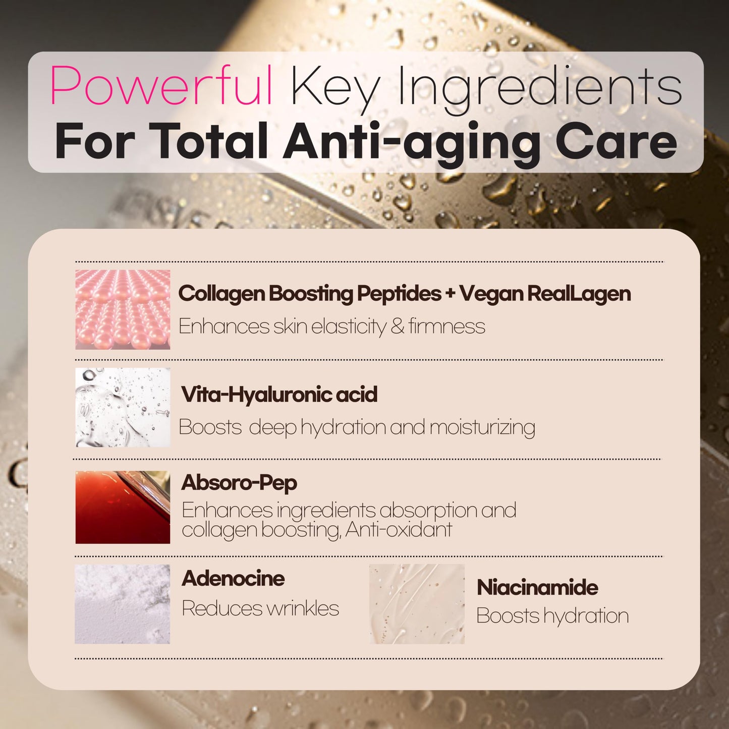 aurtier Intensive Firming Rich Cream, Anti-Aging Moisturizer with Collagen Peptides EGF Hyaluronic Acid for Wrinkle Smooths, Firming, Lifting & Deep Hydration 1.69 Oz
