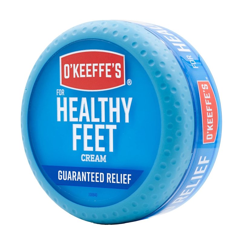 O'Keeffe's Lip Repair Night Treatment Balm - Moisturizing Formula for Soft Lips | 0.25 oz Jar & O'Keeffe's Healthy Feet Foot Cream - Intensive Hydration | 3.2 oz Jar