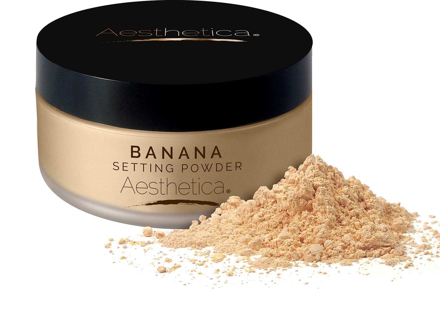 Aesthetica Setting Powder – Matte Finishing Makeup Loose Setting Powder – Flash Friendly Powder Foundation - Loose Face Powder Includes Velour Puff
