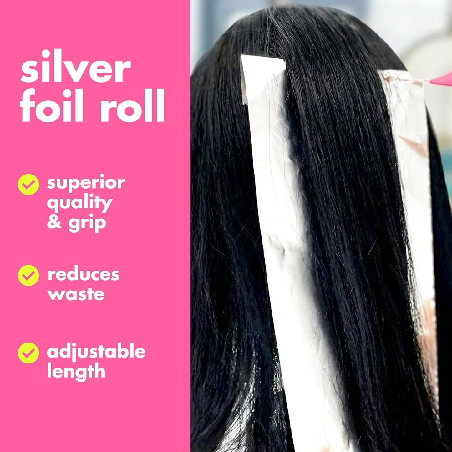 Colortrak Professional Highlighting Foil Roll - Precision Cuts with Integrated Blade | Silver, 5" x 1350'