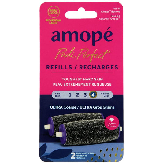 Amope Pedi Perfect Electronic Foot File Refills - Ultra Coarse, Removes Hard and Dead Skin - 2 Count