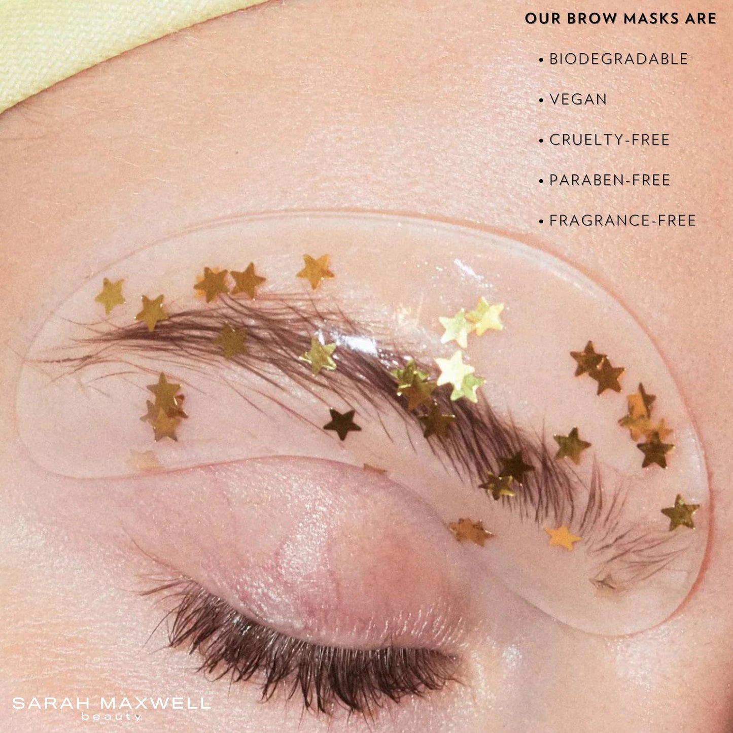 Sarah Maxwell Beauty Brow Mask: Ultimate Nourishing & Hydrating Treatment – Natural Brow Revitalizer for Full & Vibrant Appearance - 10 Pack