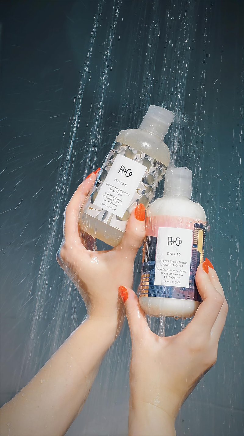R+Co Dallas Biotin Thickening Conditioner | Weightless Hydration, Strengthens + Enhances Shine | Vegan + Cruelty-Free | 8.5 Oz
