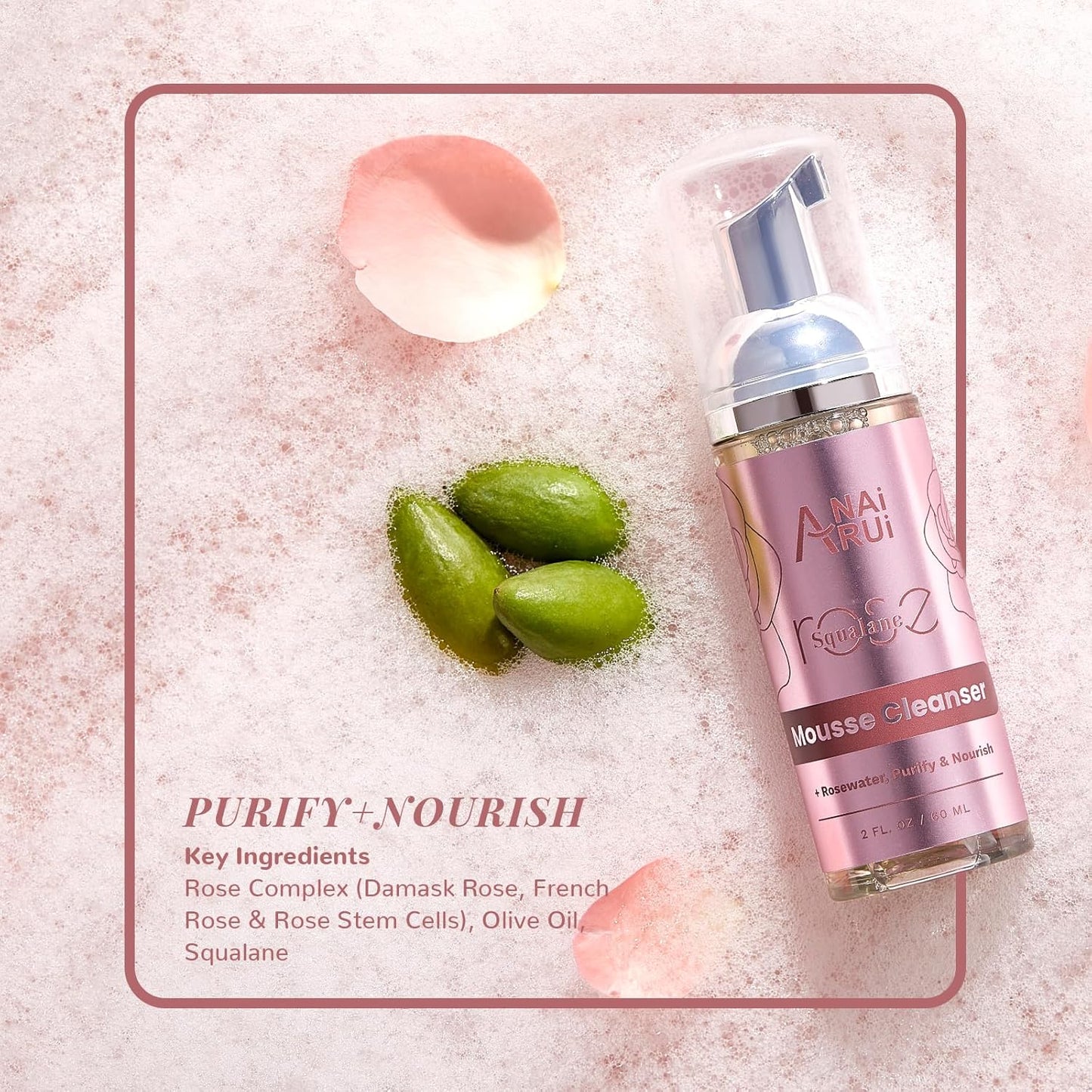 Hydrating Rose Skincare Gift Set - Purifying Facial Kit with Squalane, Clay Mask & Oil | Perfect Holiday Gift for Women
