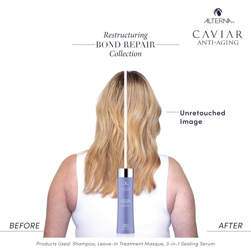 Alterna CAVIAR Anti-Aging Bond Repair Shampoo - Strengthens & Repairs Brittle Hair | Sulfate-Free Formula