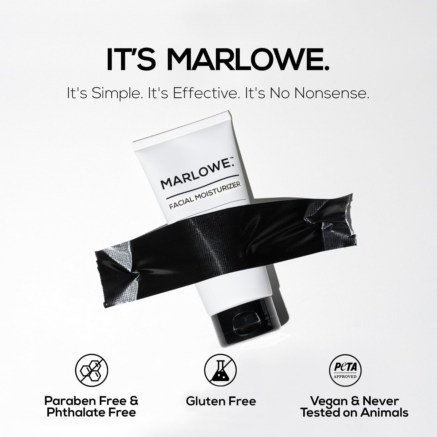 MARLOWE. Facial Moisturizer for Men, 6 oz, Lightweight, Non-Greasy Daily Face Lotion, Hydrates, Nourishes & Soothes, Clean, Vegan Formula with Aloe Vera & Green Tea Extract, Fresh Aloe Citron Scent