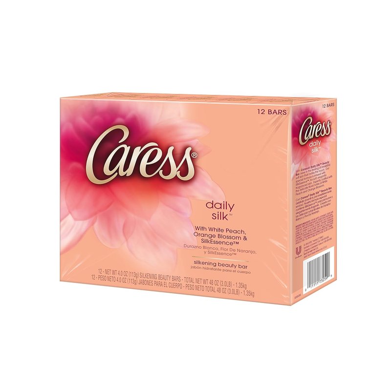 Caress Beauty Bar - Daily Silk Moisturizing Soap | 4 oz, 12 Bars (Pack of 2)