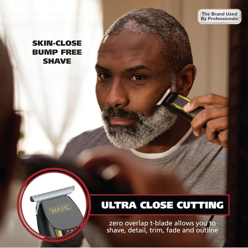 Wahl Edge Pro Bump Free Corded Beard Trimmer | Precision Grooming Kit for Beards & Mustaches - Model 9686-300