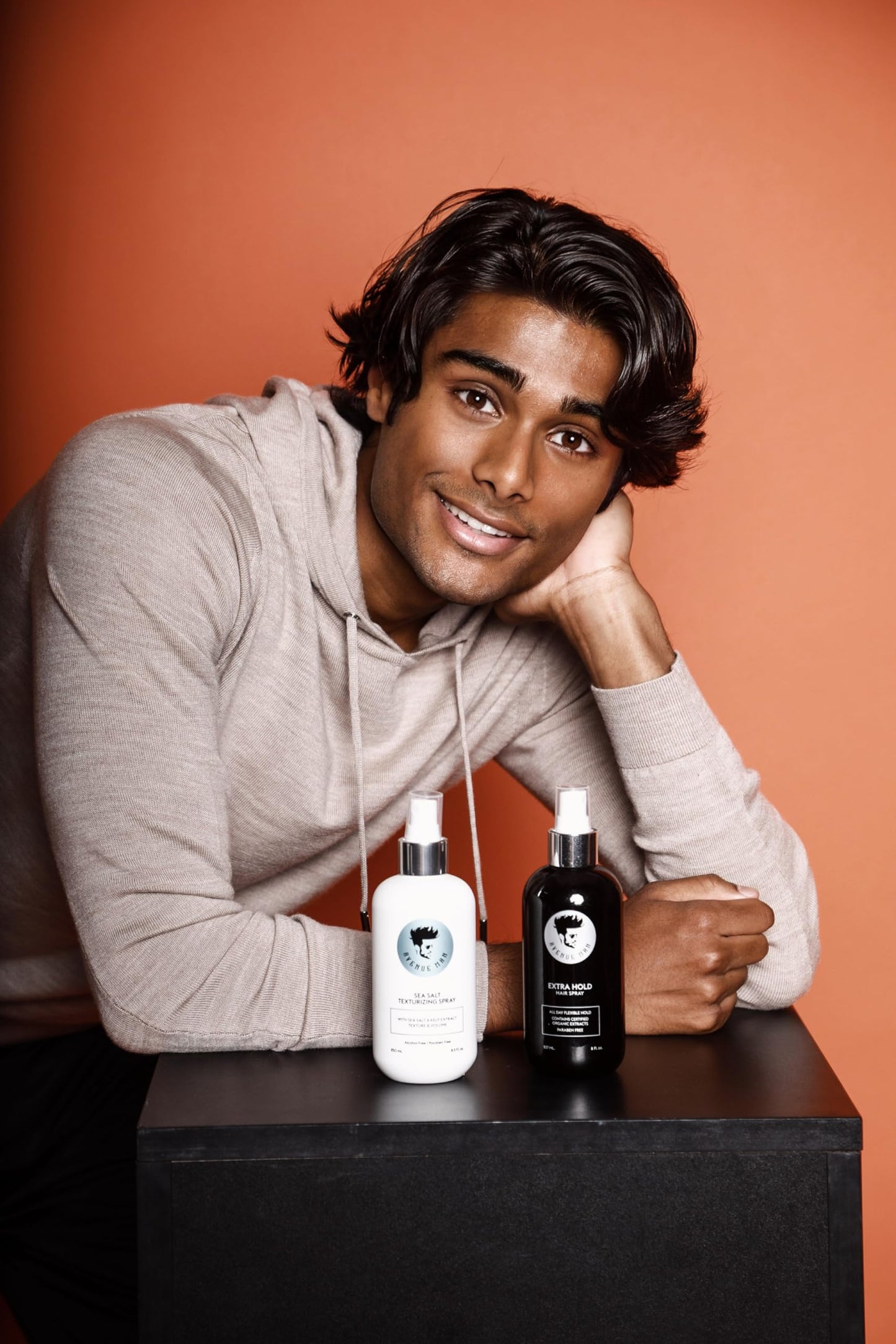 Avenue Man Volumizing Sea Salt Spray for Men - Lightweight Sea Salt Hair Spray for Men - Paraben & Sulfate-Free - Mens Hairspray for Fine & Normal Hair with Kelp, Papaya, Brown Seaweed - 6.76 oz