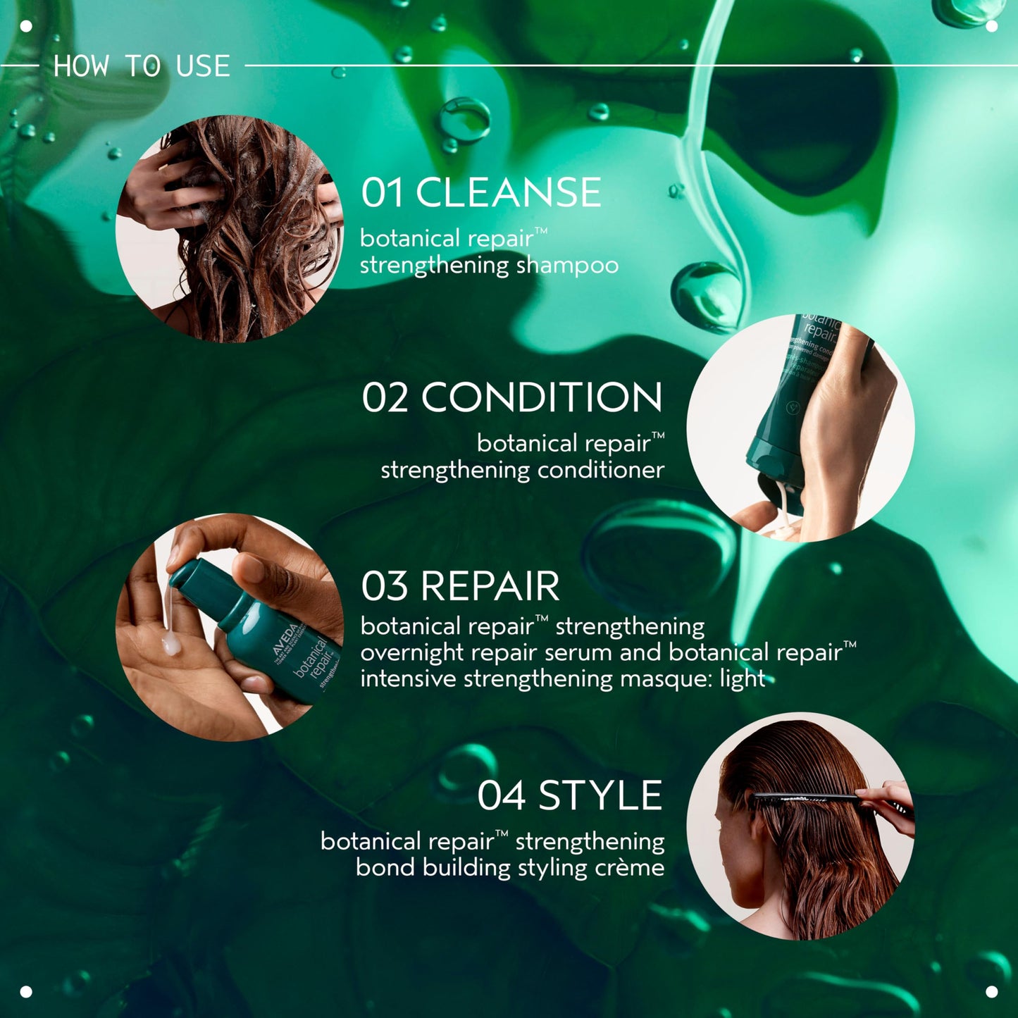 Aveda Botanical Repair Strengthening Shampoo & Conditioner Set | Strengthens & Repairs Damaged Hair | Helps Prevent Breakage | Bond-Building | Silicone Free | Includes 2 Full Size Products