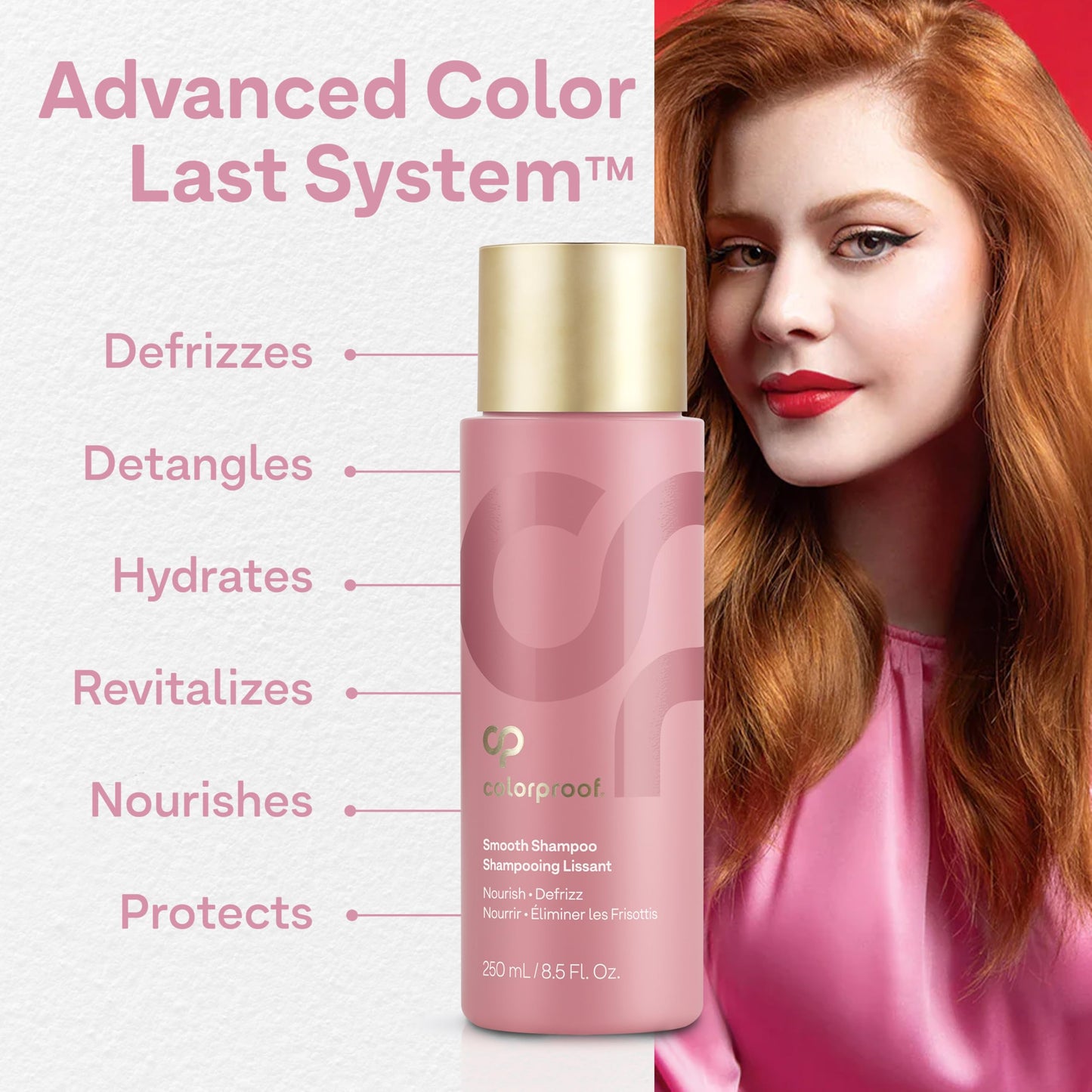 Colorproof Smooth Conditioner 8.5 Fl. Oz. w/White Tea Scent, Hair Smoother for Frizzy Hair, Conditioner for Women and Men w/Color Protection