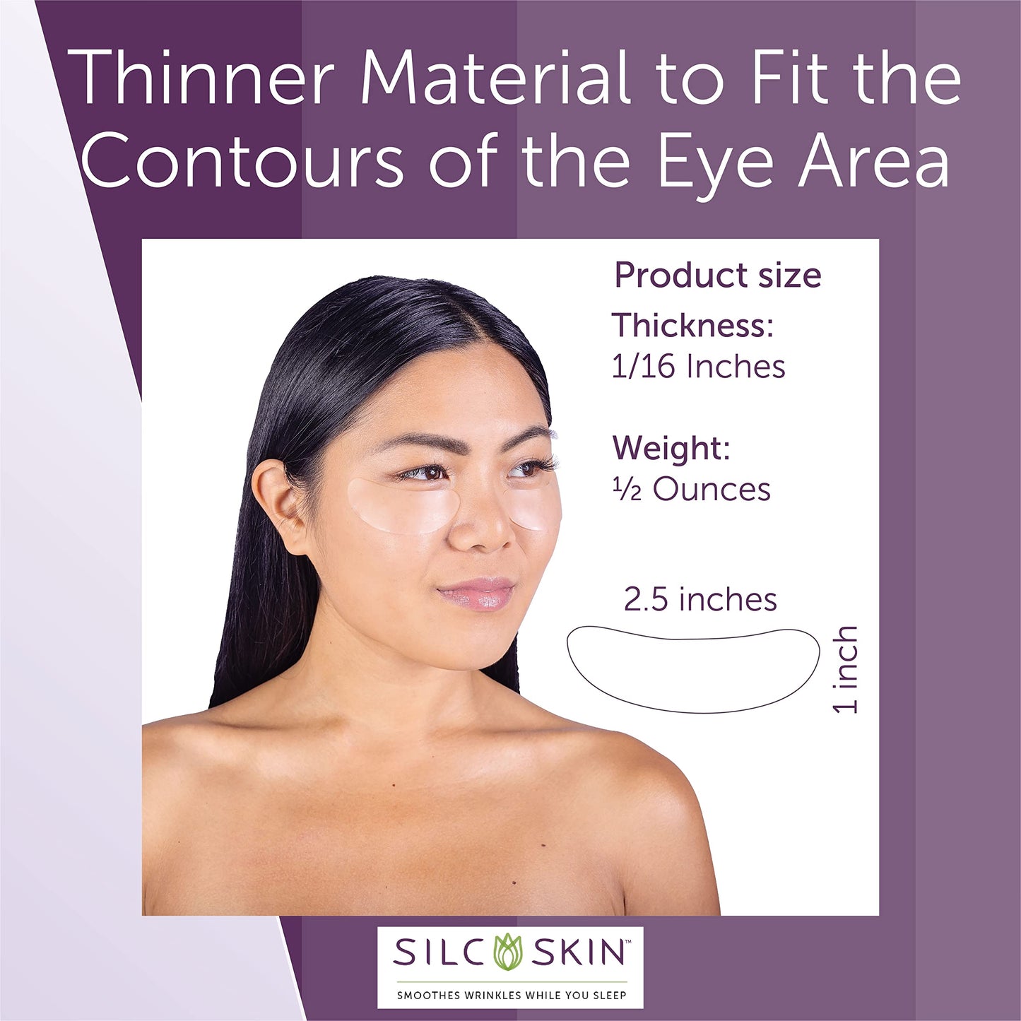 Silc Skin Silicone Eye Pads For Fine Lines, 60 Day Supply