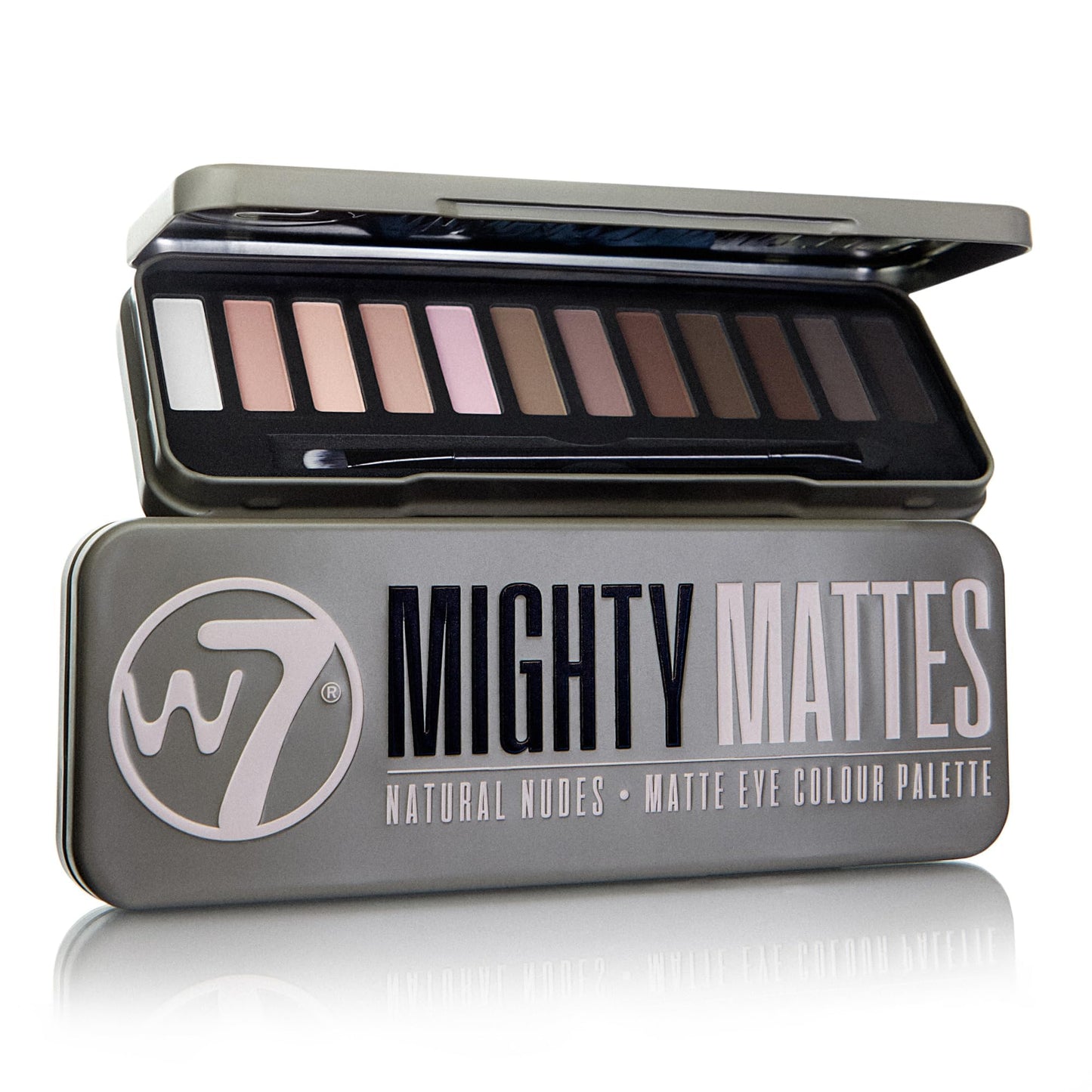 W7 Mighty Mattes Eyeshadow Palette - 12 Nude Shades