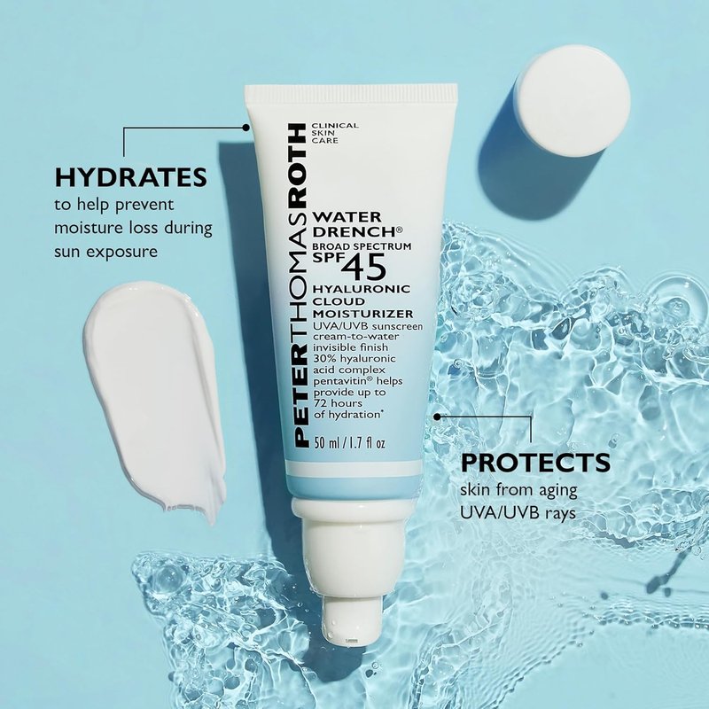 Peter Thomas Roth Water Drench® SPF 45 Moisturizer - Hydrating Hyaluronic Formula for All Skin Types