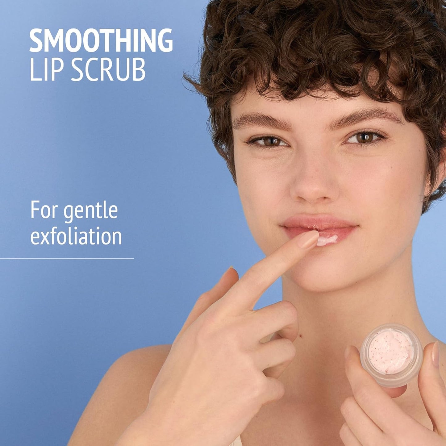 Hydramemory Exfoliating Lip Scrub - Smoothing Treatment with Jojoba & Shea Butter | 0.34 Fl Oz, Vegan, All Skin Types