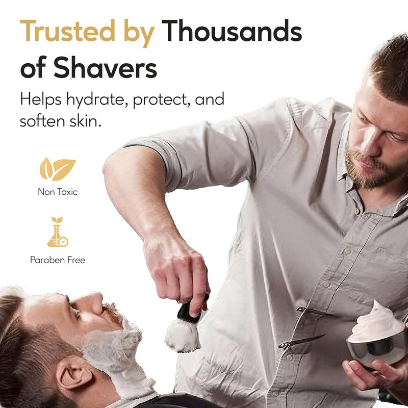 Himalaya Shaving Soap - All-Natural Shea Butter & Coconut Oil | Long-Lasting 4 oz Puck for Smooth Shave
