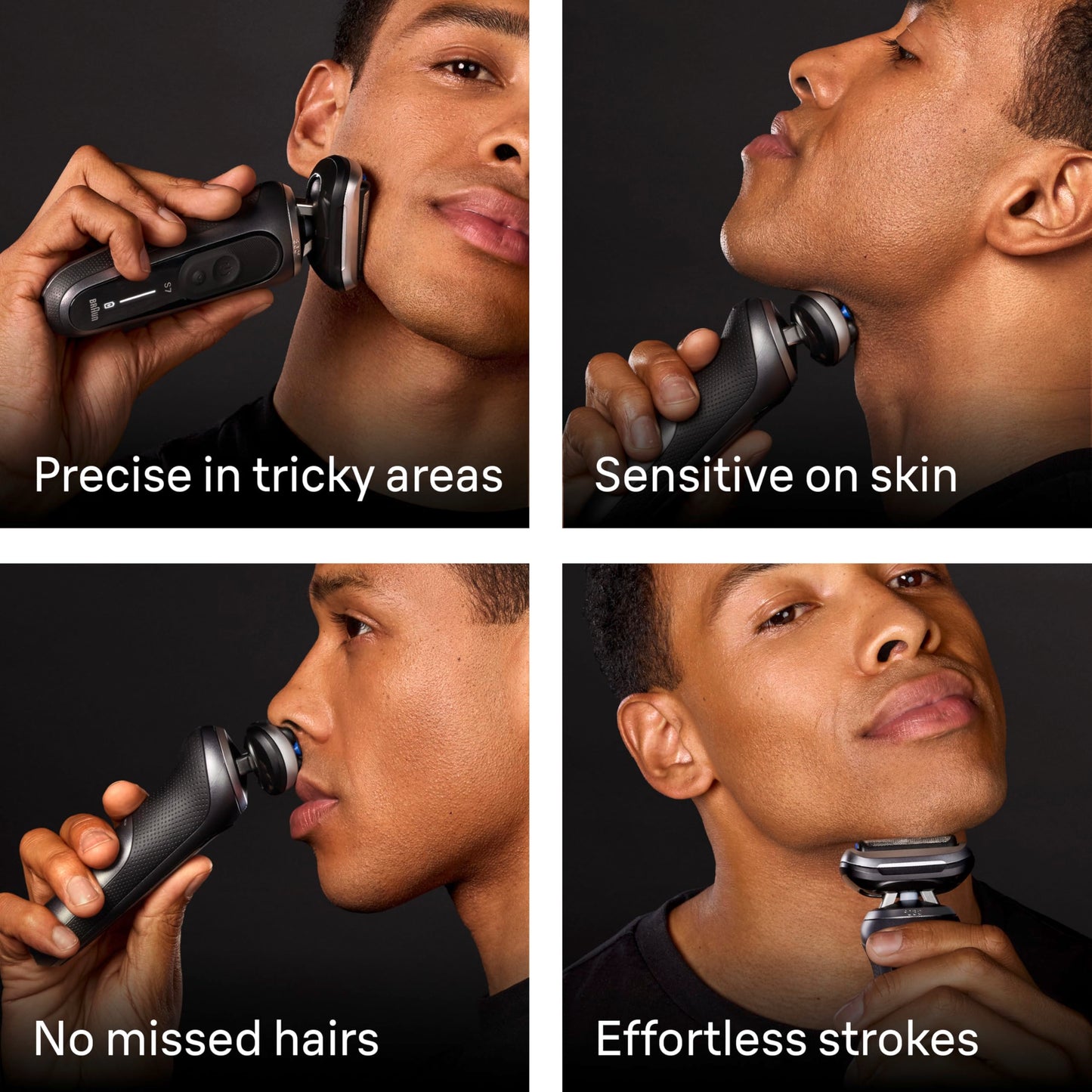 Braun Electric Shaver for Men, Series 7 7171cc, Wet & Dry Shave, Turbo & Gentle Shaving Modes, Waterproof Foil Shaver with Precision Trimmer, Space Grey