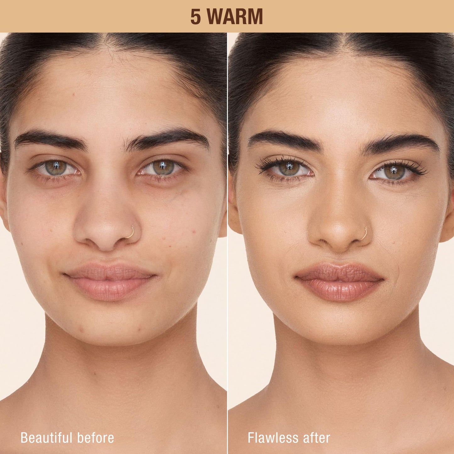 Charlotte Tilbury Airbrush Flawless Matte Foundation - Full Coverage Liquid Makeup with a Natural-Matte Finish - Smoothes & Blurs Pores - Waterproof & Transfer Resistant - 5 Warm
